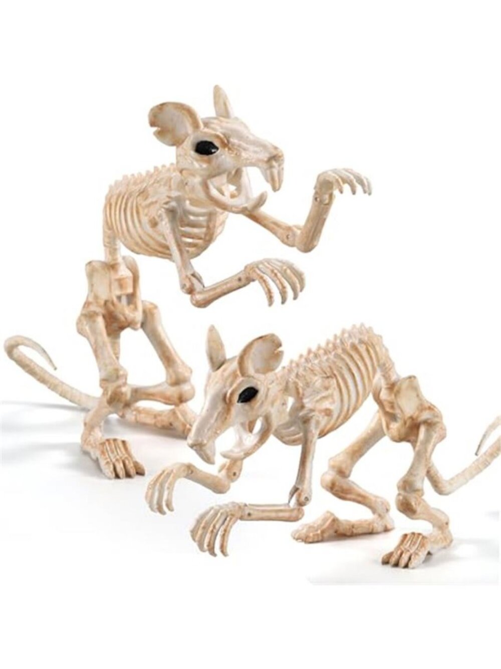 2 PCS Rats Skeleton Halloween Decoration 11 Inch Long Small Animal